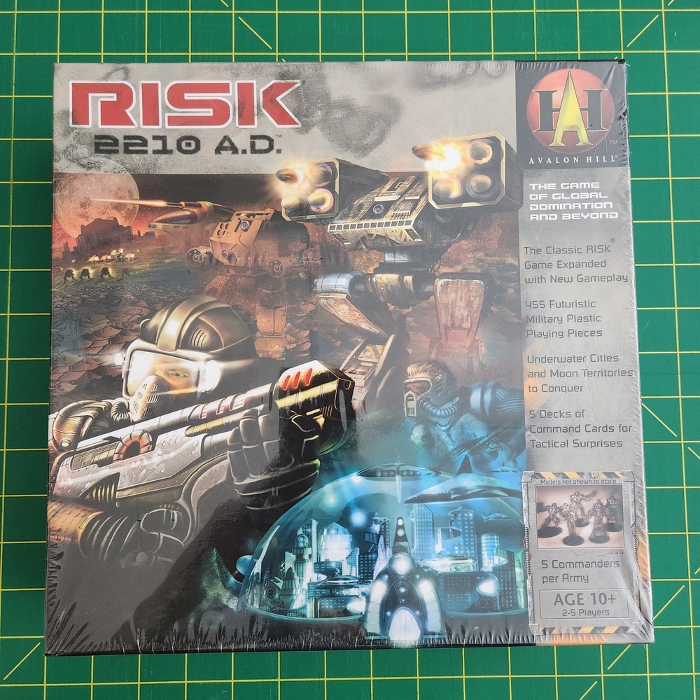 RISK 2210 AD Board Game 2003 New & Factory Sealed Avalon Hill Age 10+ 2-5 player